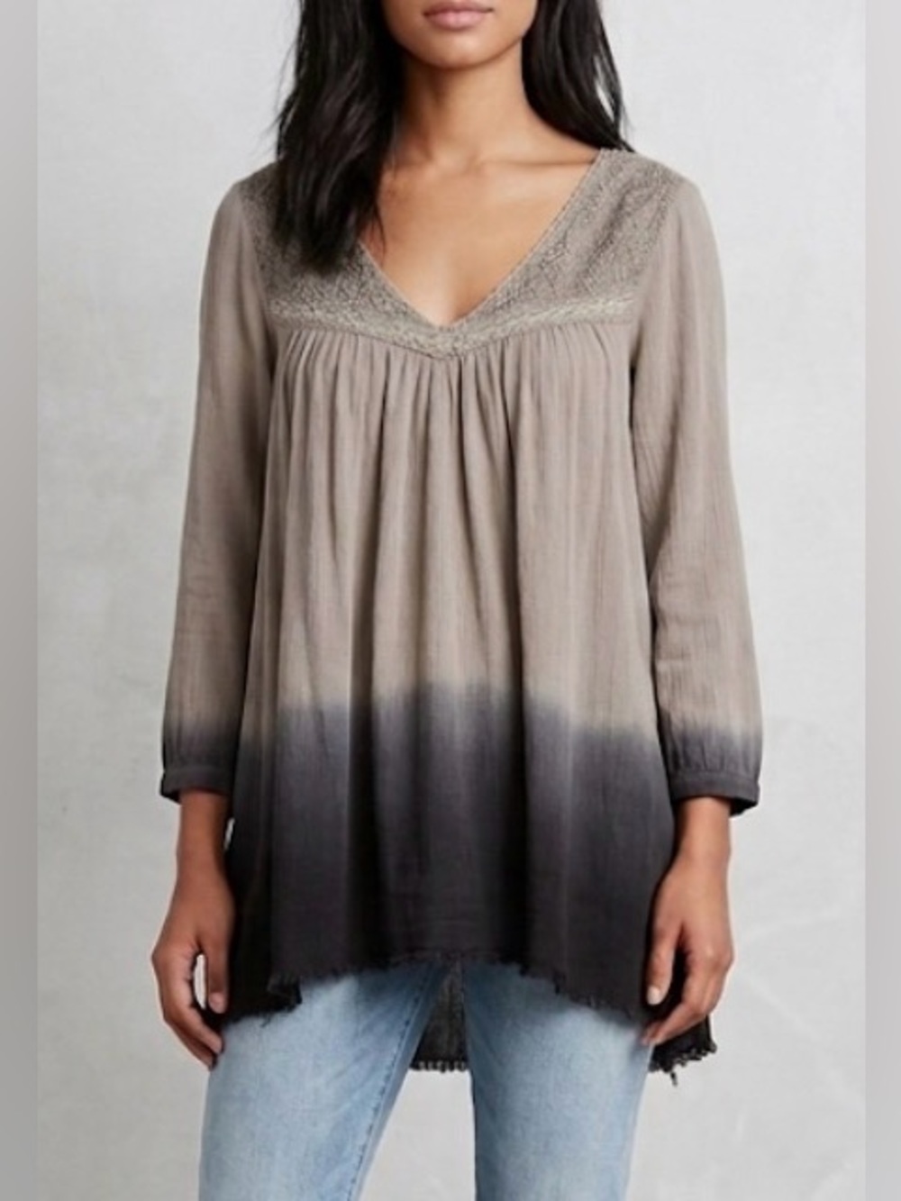 Free People Dip Dye Tunic, Size S